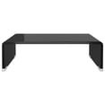thumbnail image 2 of 39 Inch TV Stand-Black Tempered Glass-High-Gloss Finish-C Shape, 2 of 5