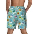 thumbnail image 4 of Gaeub World Travel1 Mens Swim Trunks Stretch Beach Shorts Quick Dry for Men Swim Shorts Swimwear with Pockets- 3X-Large, 4 of 9