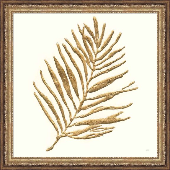 Great Art Now Gilded Palm V by Chris Paschke, Framed Wall Art, 18W x 18H, Plants Art