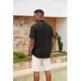 thumbnail image 5 of COOFANDY Men Linen Shirt Lightweight Beach Shirt Button Up Shirts for Men Summer Beach Outfit, 5 of 6