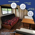 thumbnail image 5 of FUIALDOLG Red Bat Camo Pattern Elastic Bottom Straps Washable RV Dinette Cushion Covers Compatible with Camper Travel Trailer, 2 Piece RV Couch Covers, 5 of 7