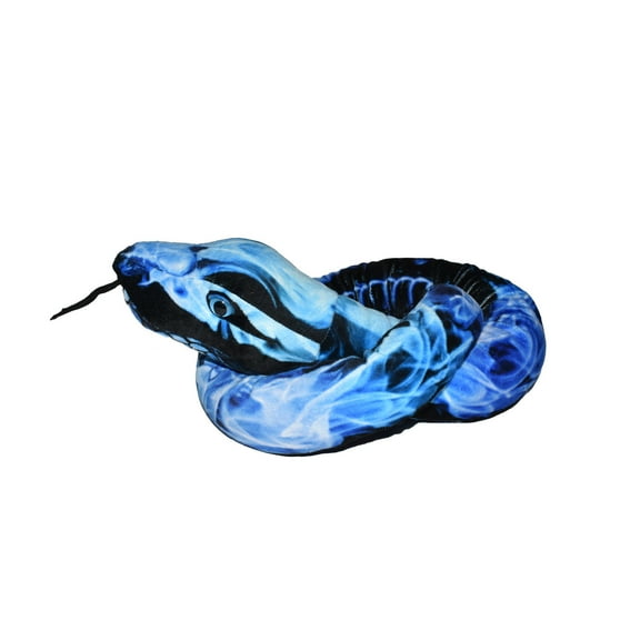 Wild Republic Plush Snake  Blue Flames Snake Stuffed Animal, 54 Inches