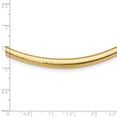 thumbnail image 4 of Primal Gold 14 Karat Yellow Gold Polished 3/6mm Graduated Omega Necklace, 4 of 4