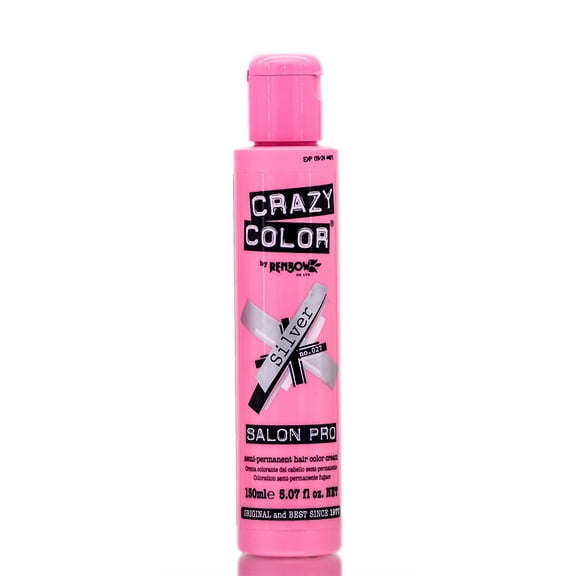 Crazy Color Salon Pro Semi Permanent Hair Color - 027 Silver, 5.07 oz Hair Color