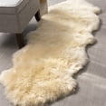 thumbnail image 4 of Genuine Sheepskin Rug Extra Soft Natural Pelt Champagne , Double Pelt 2' X 6', 4 of 5