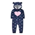 thumbnail image 2 of 2024 Autumn Winter Baby Rompers Cartoon Hooded Fleece Baby Boy Girls Clothes Newborn Babies Costume jumpsuits, 2 of 4