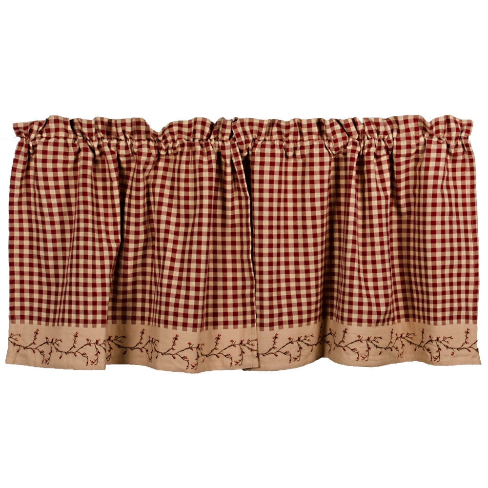 Details about   Evergreen Christmas Gingham Check Fairfield Barn Red and Nutmeg 72" x 15.5" 