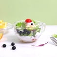 thumbnail image 4 of 16 oz Clear Glass Cereal Bowl with Handle & Lid, 500ml Microwave Safe Soup Bowl for Oatmeal Yogurt Dessert & Breakfast, 4 of 6
