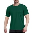 thumbnail image 2 of Men's Clothing Dgankt Spring Fashion Fashionable Men's Solid Color Short Sleeved Mesh Breathable Tight Fitting T-shirt, 2 of 8