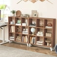 thumbnail image 2 of Costway 2 PCS 9-Cube Bookcase with 6 Removable Shelves Raised Support Feet for Living Room Brown, 2 of 9