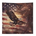 thumbnail image 4 of American Flag Eagle Bathrobe Plush Bathrobe Cozy Unisex Winter Bathrobe Warm Water Absorbent, 4 of 9