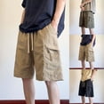 thumbnail image 1 of Sentmoon Short Cargo pour Homme Shorts pour Homme Décontractés Taille Haute Élastique Extensible Coupe Régulière Shorts de Course pour Homme avec Poches Essentiels de Plage Ravissants pour Parc et Pique-Nique M-3TG, 1 of 7