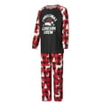 thumbnail image 3 of Elippeo Family Matching Christmas Pajamas, Letter  Hat Print Long-Sleeved Tops + Deer Pattern Trousers Sleepwear Outfits, 3 of 10