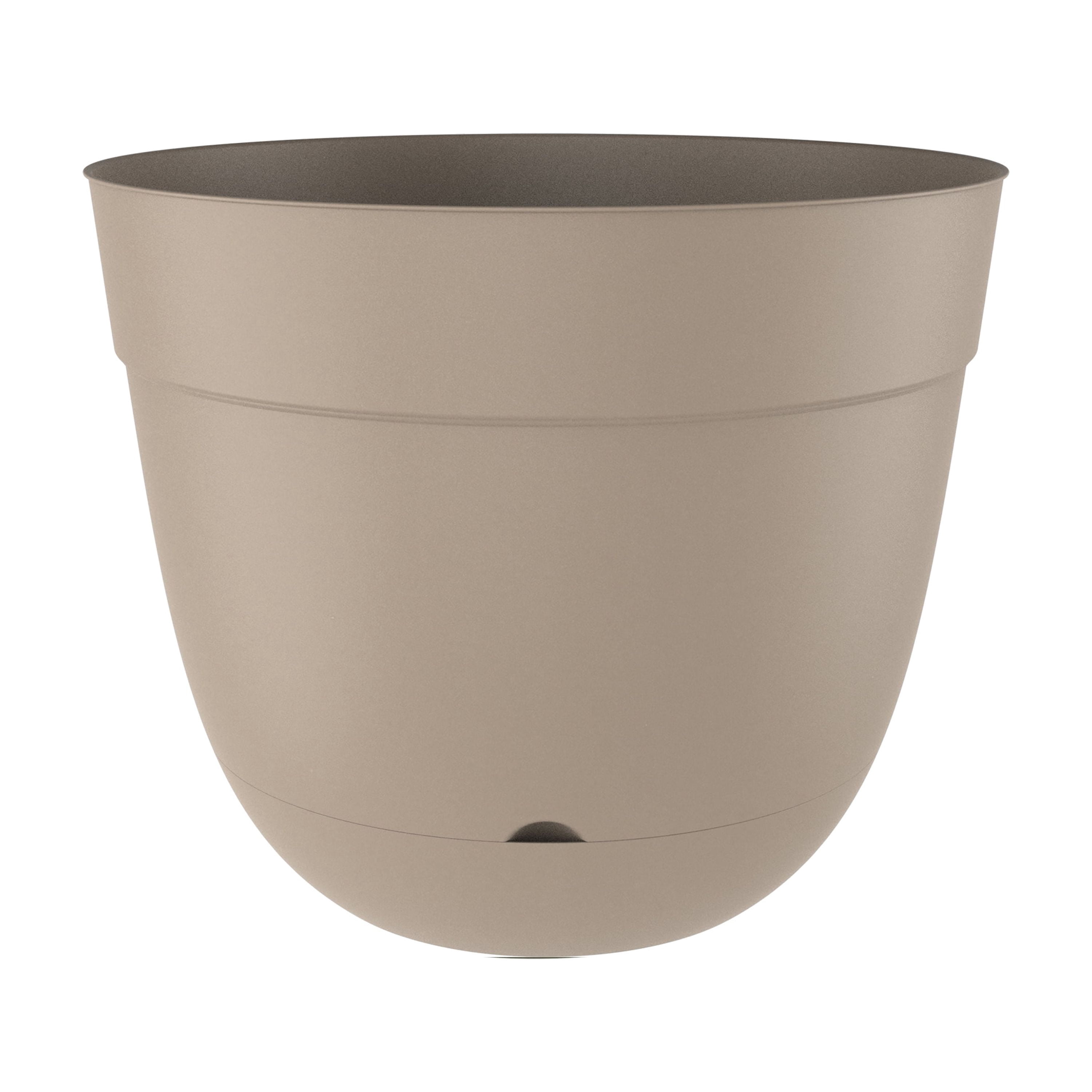 TierraVerde Birch No Lip Indoor-Outdoor Planter Khaki 6"D