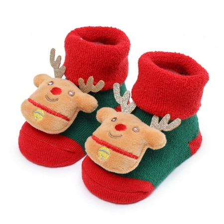 

Baby Girl Boy Warm Socks Anti Skid Baby Girl Boy Christmas Socks Kids Slipper Socks