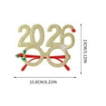 thumbnail image 2 of Lilgiuy Christmas Party Glasses, Chrsitmas Decorative Glasses for Kids Adults Christmas Party Favors Gift Photo Booth Decorations Holiday Glasses To Wear, Gold, 2 of 2