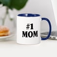 thumbnail image 3 of CafePress - #1 MOM Mug - 11 oz Ceramic Mug - Novelty Coffee Tea Cup, 3 of 4