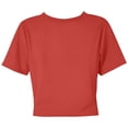 thumbnail image 4 of Rhuody Hauts pour Femmes Été T-Shirt à Manches Courtes Blouse de Couleur Unie Col Rond T-Shirt Court Adorable Rouge P, 4 of 5