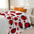 thumbnail image 3 of Flannel Fleece Throw Blanket, Soft Large Throw Blanket, Lightweight Cozy Plush Throw Blanket Fit Sofa Bed, 30"x40", Beetle, 3 of 7