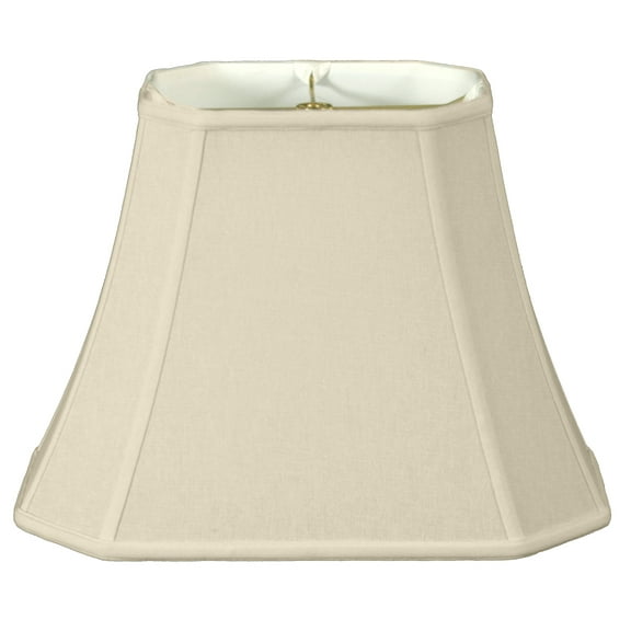 Royal Designs 16" Rectangle Cut Corner Lamp Shade Linen Eggshell