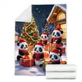 thumbnail image 3 of XFHLMJFF Christmas Decorations Panda Printed Blanket Cute Winter Leisure Soft Warm Blanket With Santa Hat for Sofa Bedroom Living Room 1Pc, 3 of 4