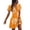 Orange, variant on Hawaiian Tropical Dresses for Women V Neck Floral Print Short Sleeve Flowy Dress Vacation Dresses
