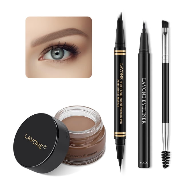 Kit de maquillaje con bolígrafo para cejas LAVONE con microblading impermeable