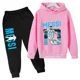 thumbnail image 3 of Ropa infantil con estampado de avatar de Messi, sudaderas con capucha y pantalones de otoño e invierno para niños, trajes casuales de 2 piezas para niños y niñas, 3 of 5