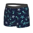 thumbnail image 5 of Goofa Ice Blue Starfish and Jellyfish Printed Men's Boxer Briefs Underwear, Moisture-Wicking Underwear, Trunk,Soft and Breathable Cotton Underwear-Medium, 5 of 9