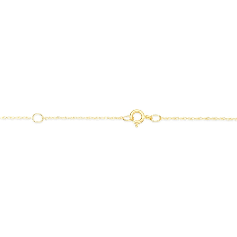 Lavari Jewelers Women's Replacement Chain with Spring Ring Clasp, 14K  Yellow Gold, 0.6 MM Box Chain, 18 Inch