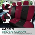 thumbnail image 4 of FH Group, Seat Cover For SUV Universal Fit Burgundy w Free Gift For 3 Row 7 Seaters, 4 of 8