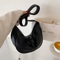 thumbnail image 4 of Lady Crossbody Bags Bolso Compras Color Sólido Cuero PU para El (Negro), 4 of 9