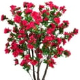 thumbnail image 4 of Northlight 3.6’ Unlit Artificial Potted Green and Pink Azalea Flower Tree, 4 of 7