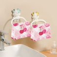 thumbnail image 6 of 6PCS Dish Towels and Dish Cloths Reuseable Dishcloths Sets for Washing Dishes, Cooking, Baking Size 11" x 11" Cherry and Pink Bow Pattern, 6 of 9