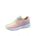 thumbnail image 2 of Remy-18k Youth Girl's fashion Flat Lace Up Light weight Glitter Sneaker Athletic Shoes, 2 of 2