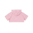 thumbnail image 4 of Hansber Kids Girls Short Sleeve Hooded Crop Top Solid Color Short Hooded Sweatshirt Stage Performance Pink 10, 4 of 7