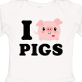 thumbnail image 4 of Inktastic I Love Pigs Boys or Girls Long Sleeve Baby Bodysuit, 4 of 5