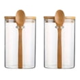 thumbnail image 1 of Organizador de tarros de especias de vidrio, cajón para granos de café, utensilios de cocina, tapa hermética, recipiente para condimentos 2 piezas, 1 of 8