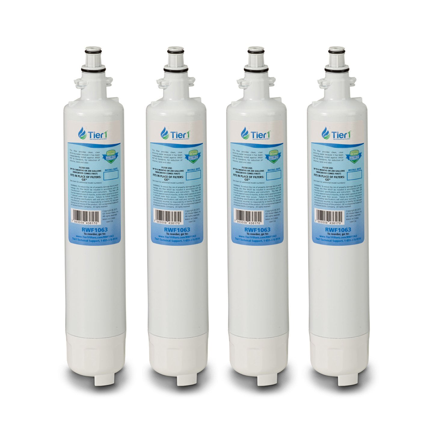 4 Pack GE RPWF Replacement Refrigerator Water Filter (NOT for RPWFE ...