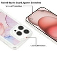thumbnail image 5 of SaniMore Case for iPhone 14 Pro, Shockproof Ant-fall TPU Backplane Marble Stylish Pattern for Girls Women No-Yellowing Slim Lightweight for iPhone 14 Pro, Rosegold/White, 5 of 11