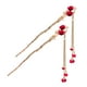 thumbnail image 1 of 2 palillos para el pelo con forma de rosa, accesorios vintage para mujeres y adolescentes., 1 of 7