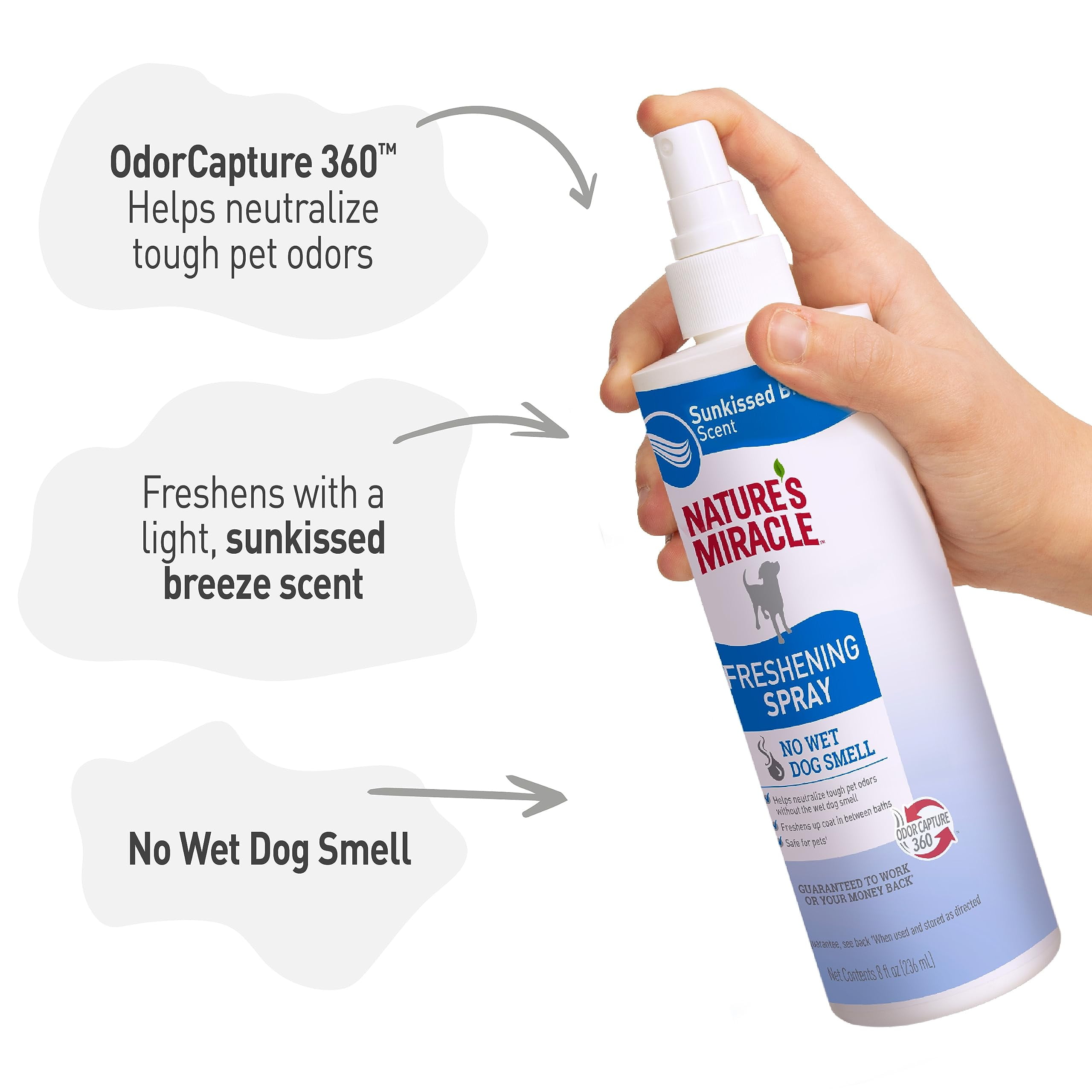 Nature s Miracle Freshening Spray For Dogs Helps Neutralize Pet Odors Sunkissed Breeze Scent 8 oz. Walmart
