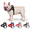 Black, variant on HCY&WLD No Pull Dog Harness with 3 Clips and Soft Padded Handle, Easy to Train and Walk (Pink, L)