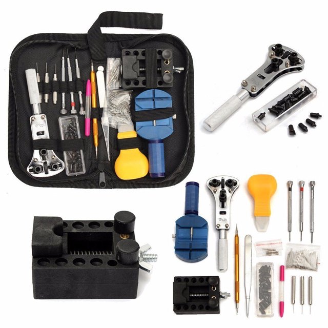 Kit De Herramientas De Reparación Juego de herramientas de repuesto para abridor de soporte, 144 Uds., removedor de eslabones de pasador para reparación de relojes Ndcxsfigh Para estrenar
