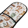 thumbnail image 2 of Dailycode Double Sided Oven Mitt with Loop Heat Resistant Kitchen Long Potholders 7" x 35" Fox Rabbit Deer Leaf Trees, 2 of 6