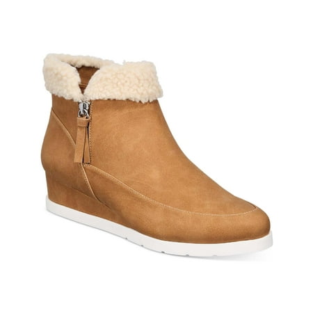 

Style & Co. Womens Danniee Faux Leather Ankle Boots Wedge Boots