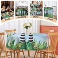 thumbnail image 5 of Round Tablecloth St. Patrick's Day Waterproof Oil Proof Polyester Table Cloth Cover Decor for Home Dining Outdoor,Patio,Parties, 60" Dia. Leprechauns Green Clovers Hat Rainbow, 5 of 9