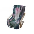 thumbnail image 3 of Landscape Soft Flannel Fleece Throw Blanket, Scene of Lake Overview Along Sun Bushes Trees River Valley Natural Setting, Cozy Plush for Indoor and Outdoor Use, 50" x 60", Pink and Teal, by Ambesonne, 3 of 5
