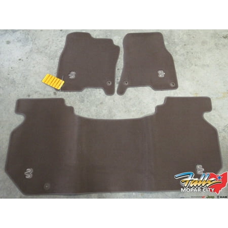 2019 Dodge Ram 1500 Premium Front Rear Carpet Floor Mats Brown