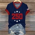 thumbnail image 5 of MAIHAN 250th Anniversary Usa Patriotic Shirt 4th Of July Tee Tops 4th Of July Crew Neck T-Shirts Shirt Crew Neck Short Sleeve Summer T-Shirt Funny Tshirts Shirts for Women, 5 of 6